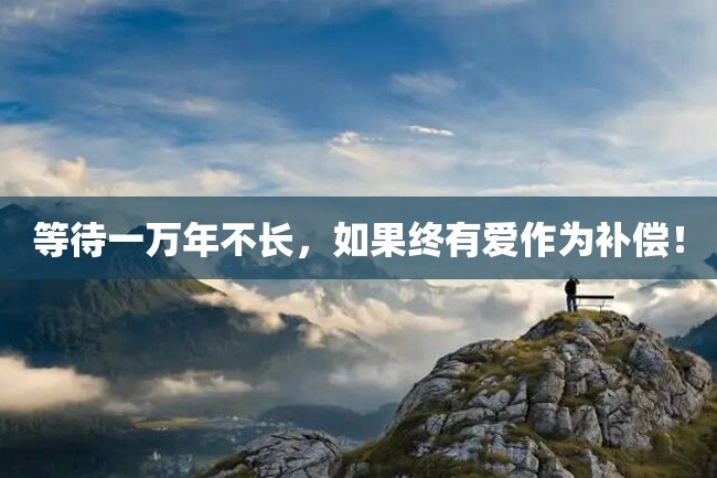 等待一万年不长,如果终有爱作为补偿!