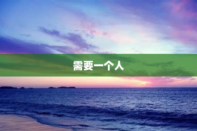 需要一个人