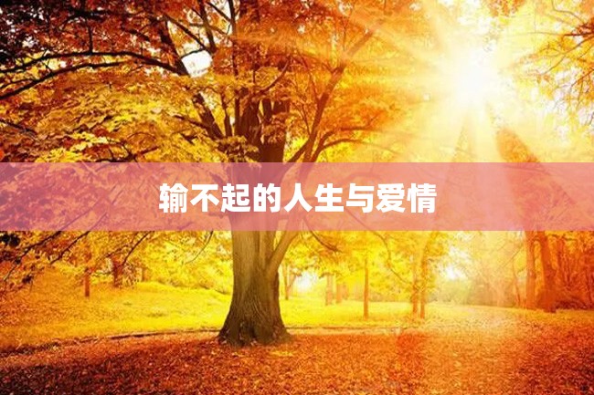 输不起的人生与爱情