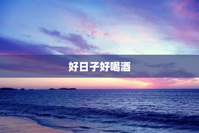好日子好喝酒