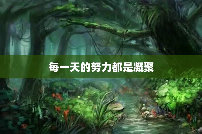 每一天的努力都是凝聚