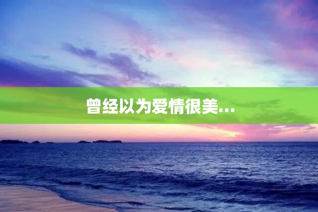 曾经以为爱情很美…