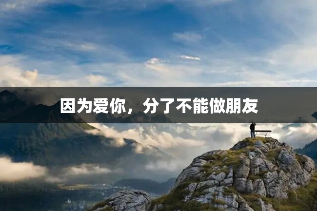 因为爱你,分了不能做朋友
