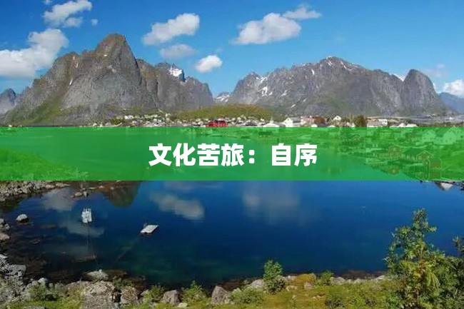 文化苦旅:自序