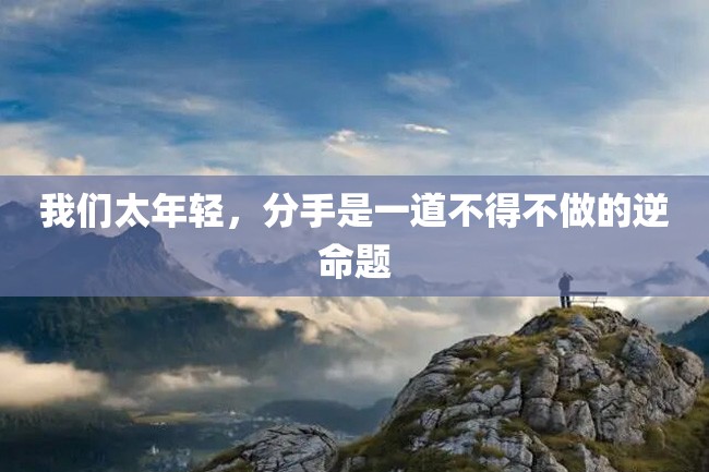 我们太年轻，分手是一道不得不做的逆命题
