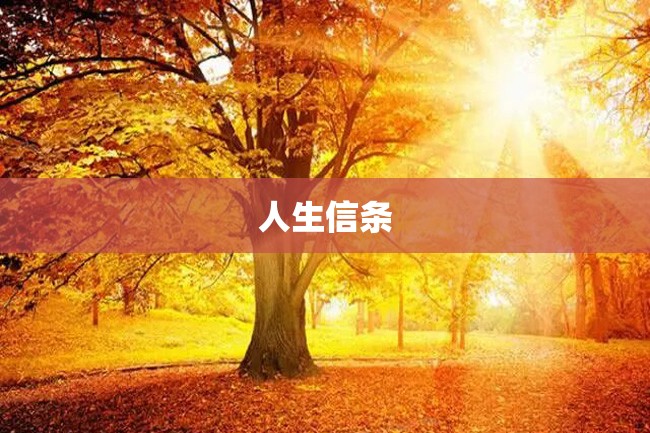 人生信条