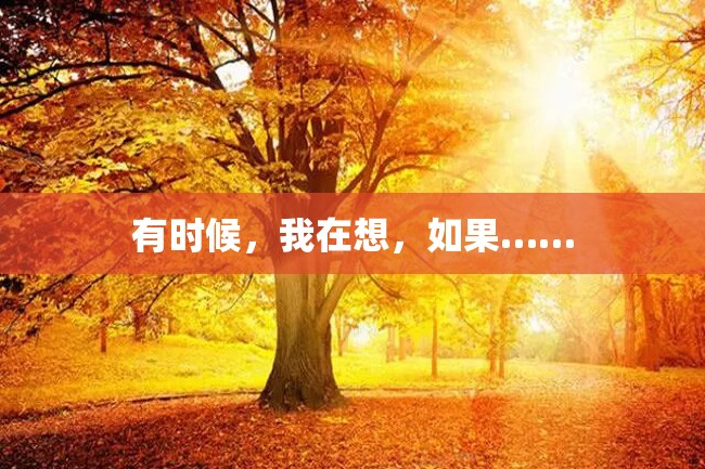 有时候,我在想,如果……