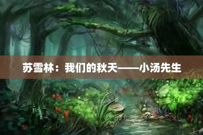 苏雪林:我们的秋天——小汤先生