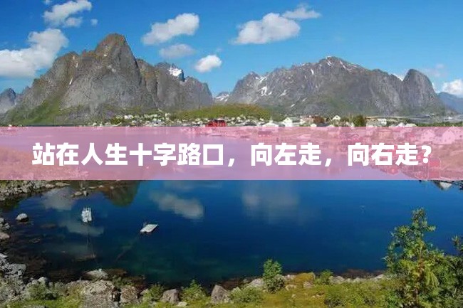 站在人生十字路口,向左走,向右走?