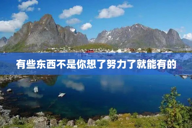 有些东西不是你想了努力了就能有的