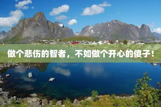 做个悲伤的智者,不如做个开心的傻子!