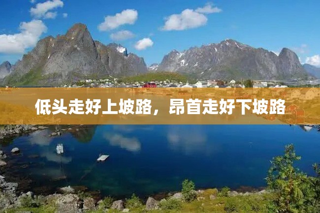 低头走好上坡路,昂首走好下坡路