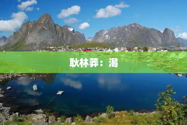 耿林莽:渴