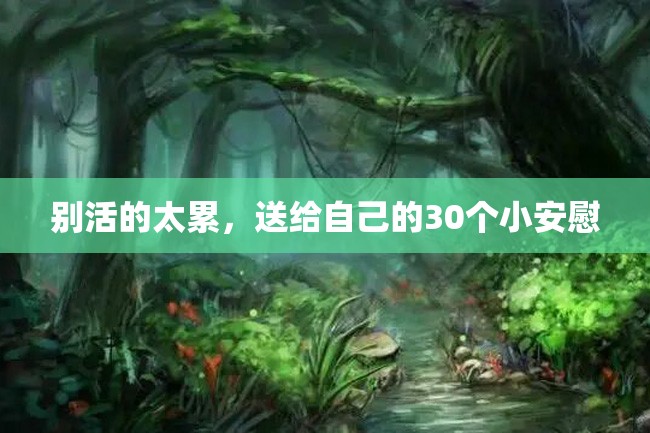 别活的太累,送给自己的30个小安慰
