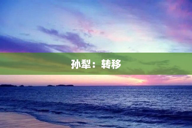 孙犁:转移