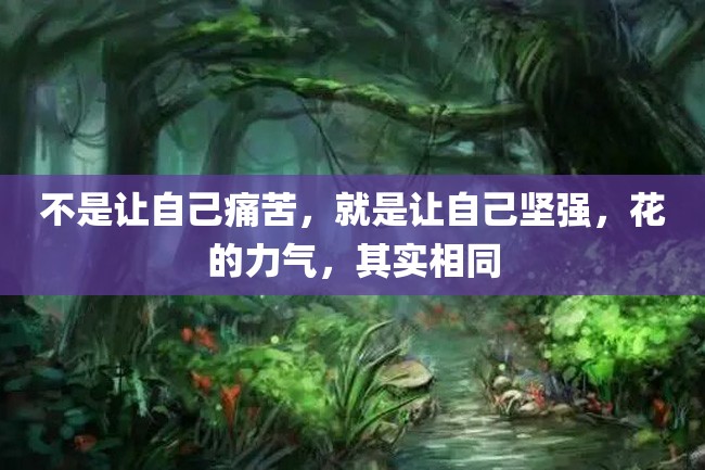 不是让自己痛苦,就是让自己坚强,花的力气,其实相同