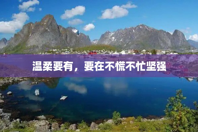 温柔要有,要在不慌不忙坚强