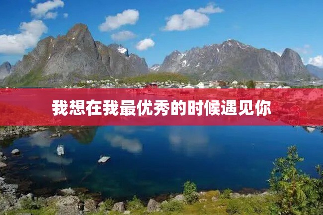 我想在我最优秀的时候遇见你