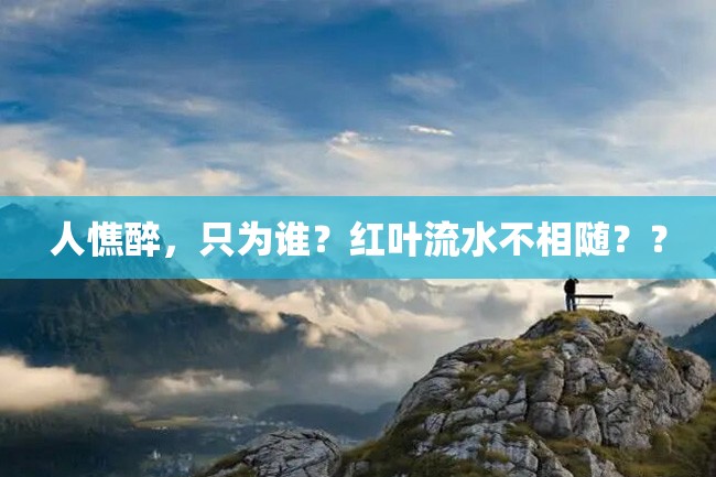 人憔醉,只为谁?红叶流水不相随??