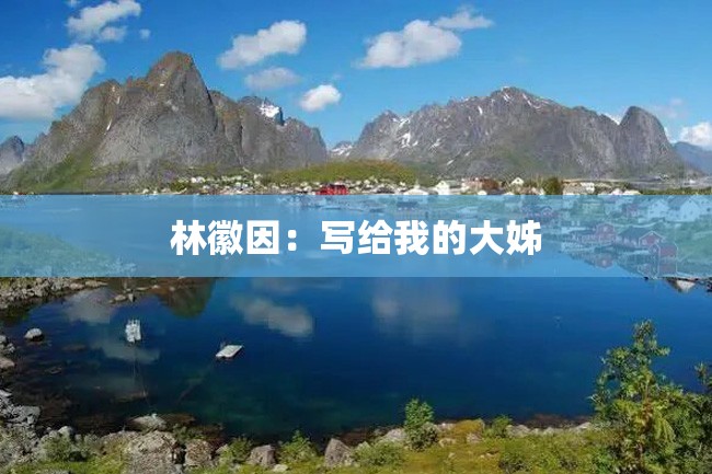 林徽因:写给我的大姊