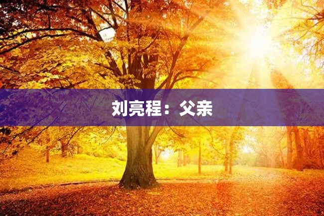 刘亮程:父亲