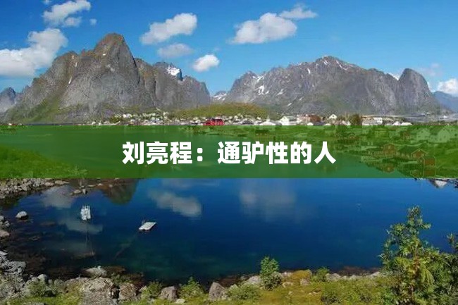 刘亮程:通驴性的人