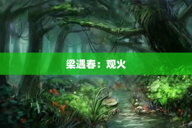 梁遇春:观火