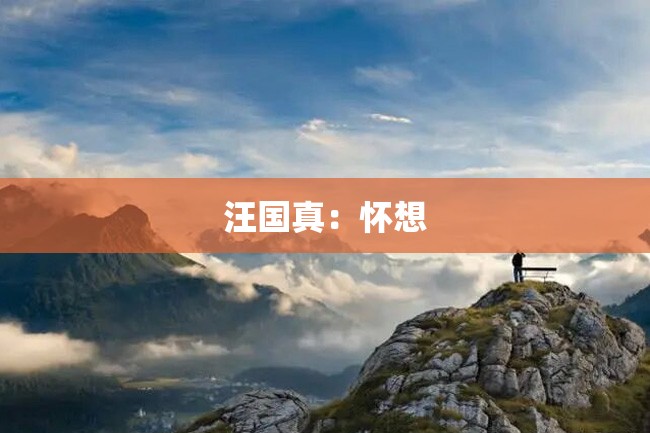 汪国真:怀想