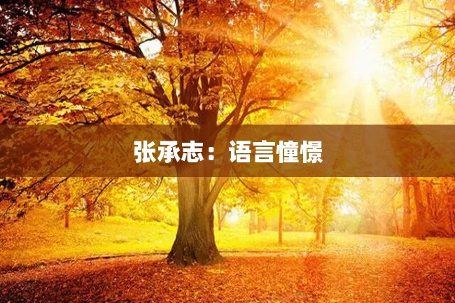张承志:语言憧憬