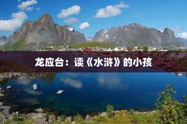 龙应台:读《水浒》的小孩