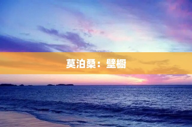 莫泊桑:壁橱