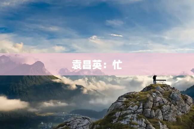袁昌英:忙